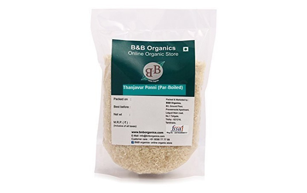 B&B Organics Thanjavur Ponni (Par-Boiled)    Pack  15 kilogram